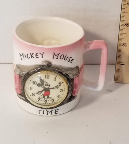 Mickey Mouse “Time” Mug with 3D Faux Watch by Enesco Japan Walt Disney Productions