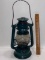 Double Ring Metal Lantern Painted Green