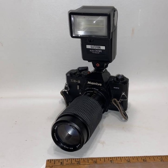 Mamiya ZE-2 35mm Camera with Flash & Zoom Lens