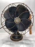Antique Hunter Century Fan with Cast Iron Base