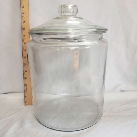 Large Glass General Store Display Jar with Lid