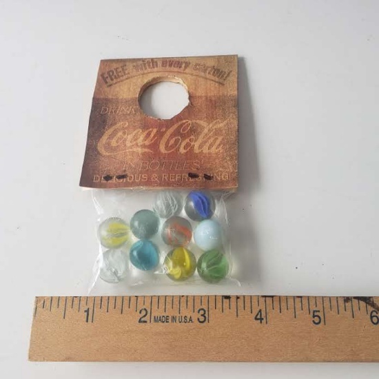 1960’s Drink Coca Cola In Bottles Promotional Marbles - Free with Every Carton