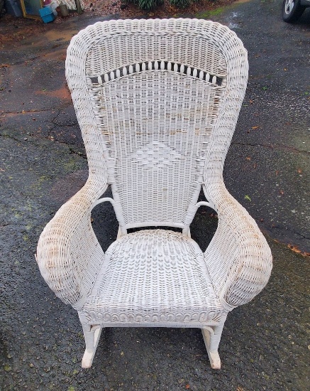 Large Wicker Rocking Chair