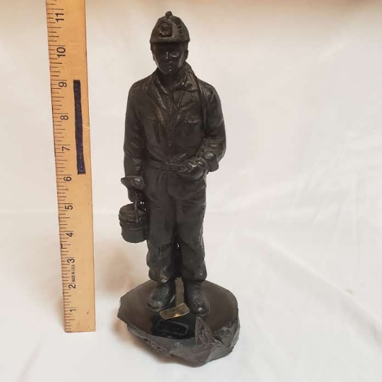 Miner Figurine Crafted from Pennsylvania Hard Coal