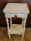 Vintage Painted Wooden Single Drawer 2-Tier Stand
