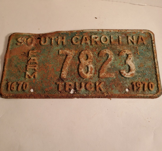 1970 South Carolina Truck License Plate