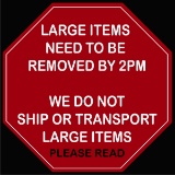 WE DO NOT TRANSPORT/SHIP LARGE ITEMS OR LARGE LOTS