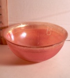 Large Vintage Carnival Glass Bowl with Daisy Chain Pattern