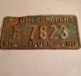 1970 South Carolina Truck License Plate
