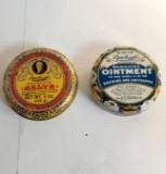 Pair of Advertisement Tins - Salve & Ointment
