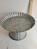 Vintage Metal Pedestal Cake Plate