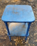 Vintage Painted Wooden 2-Tier Side Table