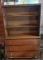 Mid Century Modern China Hutch with Plate Grooves