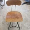 Toledo Metal Furniture Adjustable Chair with Wood Seat