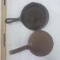 Vintage Cast Iron Skillet Marked 3 and Corn Popper