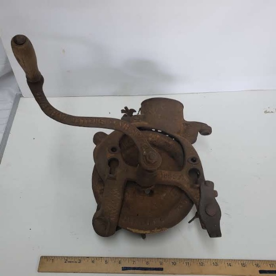 Antique Cast Iron Black Hawk Corn Sheller