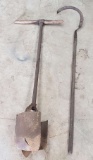 Antique Post Hole Digger and Sling Blade