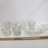 Lot of Vintage Pressed Glass