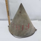Vintage Wheeling Galvanized Conical Sand Fire Bucket with Handle