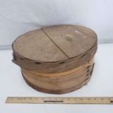Vintage Wood Hoop Cheese Box with Lid - Contents Included