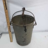 Vintage Metal Bucket with Handle