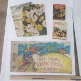 Children’s Vintage Lot, Books and Happy Little Engine Board Game
