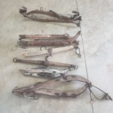 Lot of Vintage Horse Single Trees And Harnesses