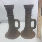 Pair of Vintage Railroad, House or Barn Screw Jacks