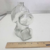 Vintage Clear Glass Snoopy Bank