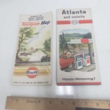 Lot of 2 Vintage Gas Advertising Road Maps