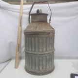 Vintage Gas/ Oil Jug, 5 Gallons Galvanized