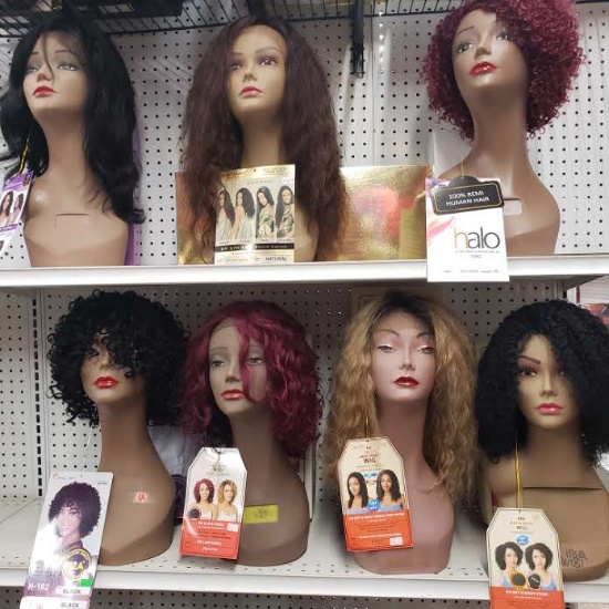 Lot of 7 100% Human Hair Wigs
