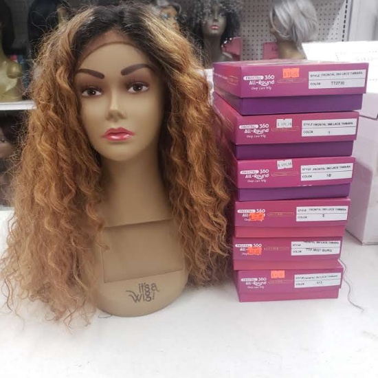 Lot of 6 "Its A Wig" Frontal 360 All Round Deep Lace Wigs - Human Hair