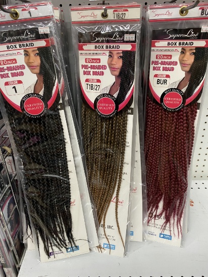 Lot of 35 Various Size & Color Braids