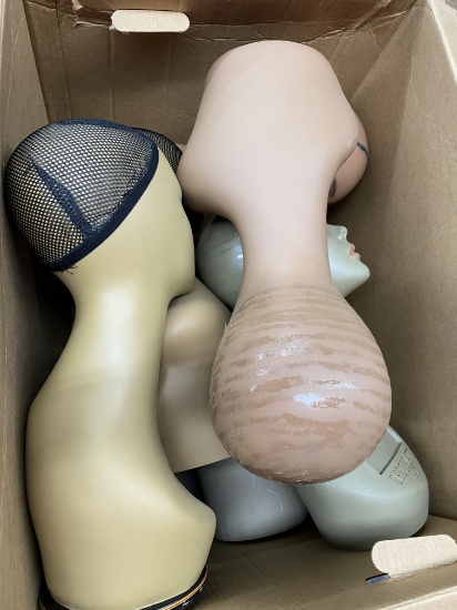 Lot of 8 Various High Quality Heavy Mannequin Heads For Wig or Hat Display