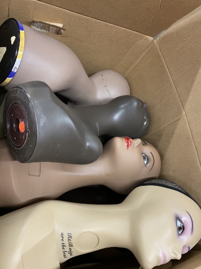 Lot of 8 Various High Quality Heavy Mannequin Heads For Wig or Hat Display