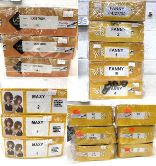 Lot of 18 Various Wigs