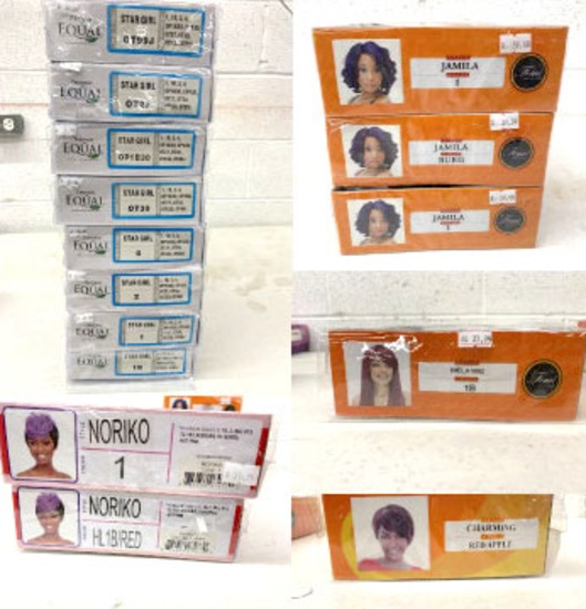 Lot of 15 Various Wigs