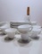 Milk Glass 10 Plates 11 Coffee Cups Grape Embossed Design