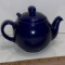 Ceramic Cobalt Teapot with Strainer & Lid