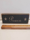 Small Wooden Desk/Tabletop Sign “Peace”