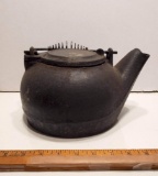 Vintage Cast Iron Kettle with Handle