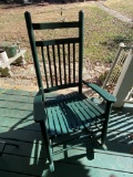 Green Wooden Rocking Chair