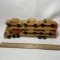 Vintage Wooden Car Carrier with 5 Cars