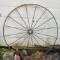 Antique 4 Foot Metal Spoke Wagon Wheel