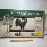 Vintage Whitehall 30” Aluminum Weathervane with Rooster Top - Never Used