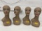 Lot of 4 High Quality Mannequin Heads For Wig or Hat Display