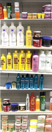 Lot of Misc Beauty Products Including No Lye Relaxer, Hair Gel, Oil Sheen Spray & Much More! 