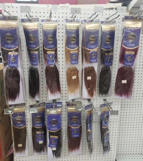 Lot of 63 Bliss 100% Human Hair in Various Colors and Styles