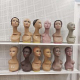 Assorted Lot of 12 Mannequin Heads